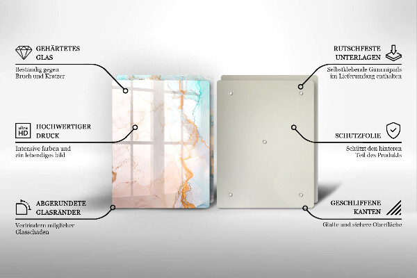 Főzőlap védő üveglap Márvány absztrakció