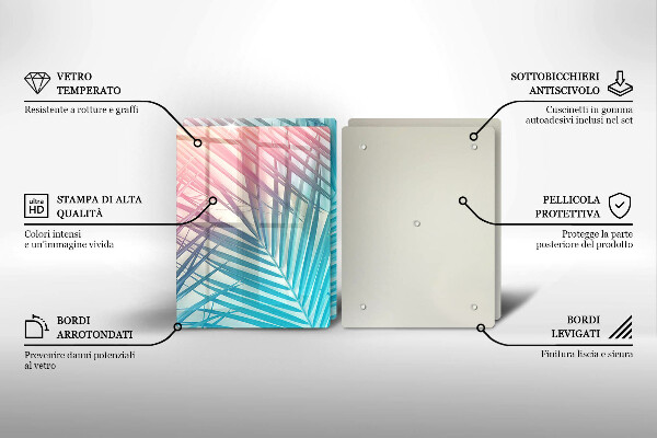 Főzőlap védő üveglap Pasztell levelek