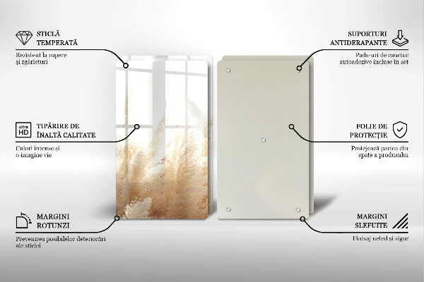 Főzőlap védő üveglap Pampa fű