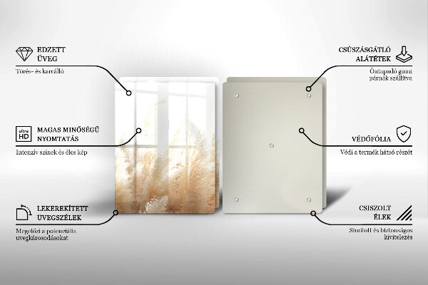 Főzőlap védő üveglap Pampa fű