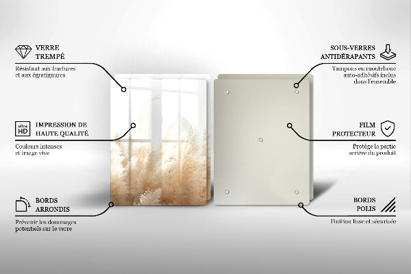 Főzőlap védő üveglap Pampa fű