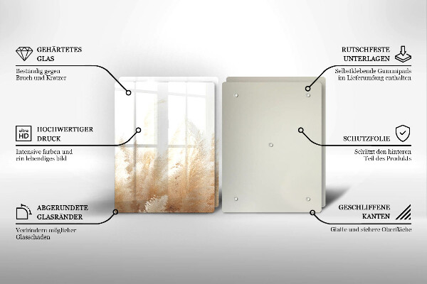 Főzőlap védő üveglap Pampa fű