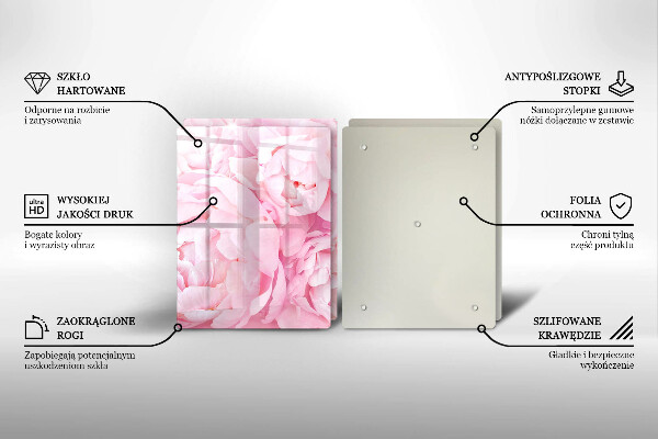 Főzőlap védő üveglap Finom bazsarózsa