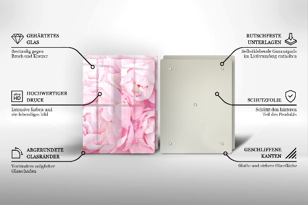 Főzőlap védő üveglap Finom bazsarózsa