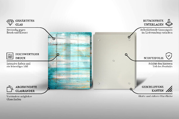 Főzőlap védő üveglap Vintage fa táblák
