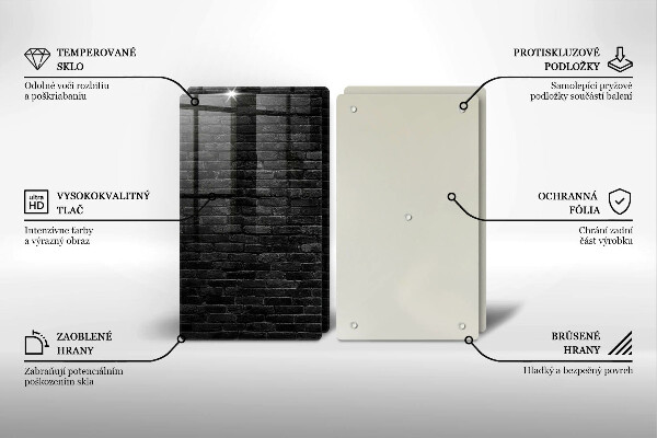 Főzőlap védő üveglap Fali téglafal