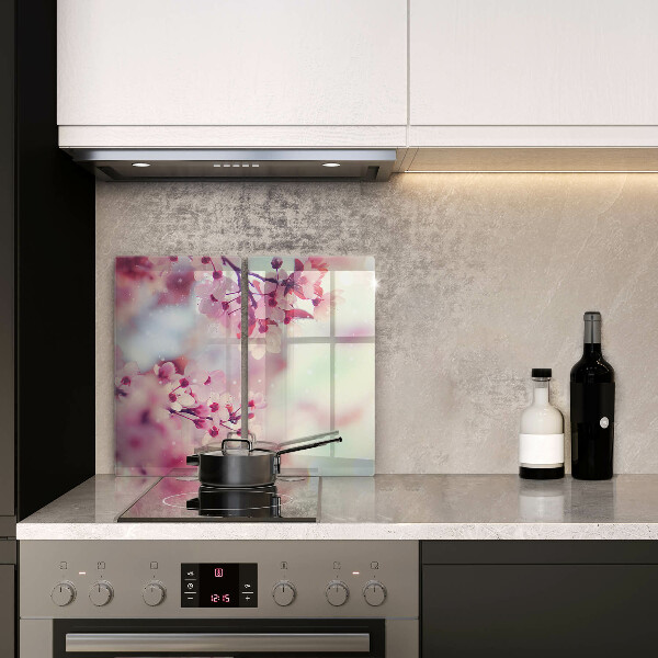 Főzőlap védő üveglap Természet alma virágok