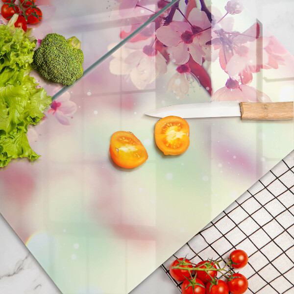 Főzőlap védő üveglap Természet alma virágok