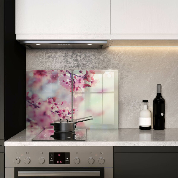 Főzőlap védő üveglap Természet alma virágok