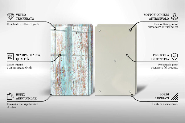 Főzőlap védő üveglap Régi vintage táblák