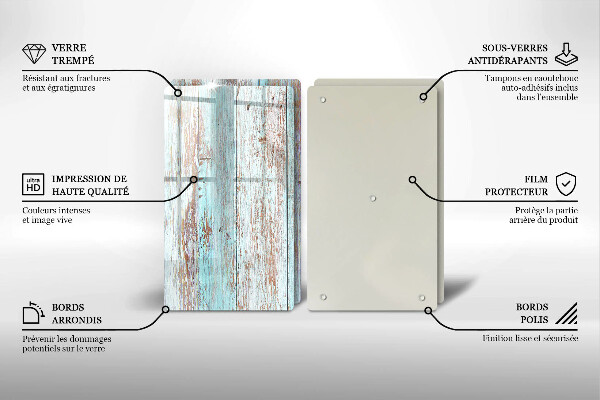 Főzőlap védő üveglap Régi vintage táblák