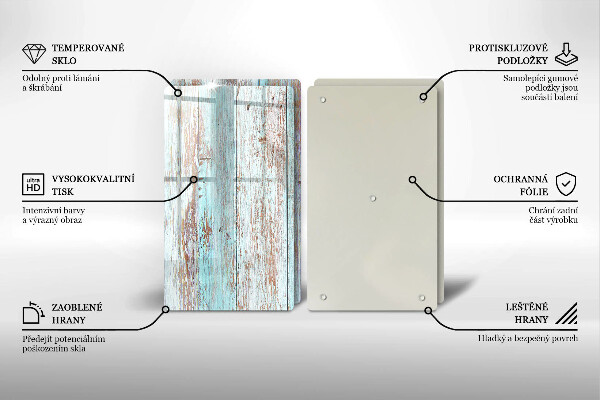 Főzőlap védő üveglap Régi vintage táblák