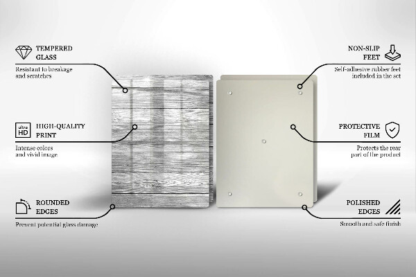 Főzőlap védő üveglap Régi fa táblák