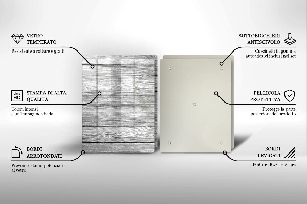 Főzőlap védő üveglap Régi fa táblák