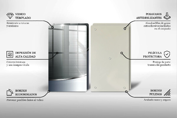 Főzőlap védő üveglap Fém absztrakciós minta