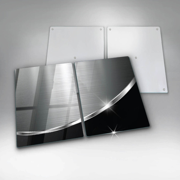 Főzőlap védő üveglap Absztrakció fémmel