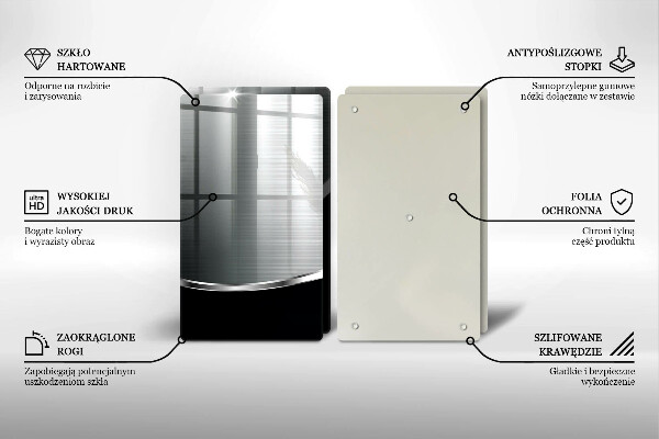 Főzőlap védő üveglap Absztrakció fémmel