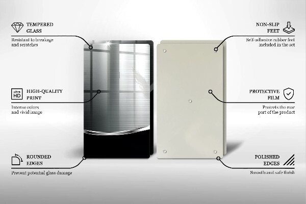 Főzőlap védő üveglap Absztrakció fémmel