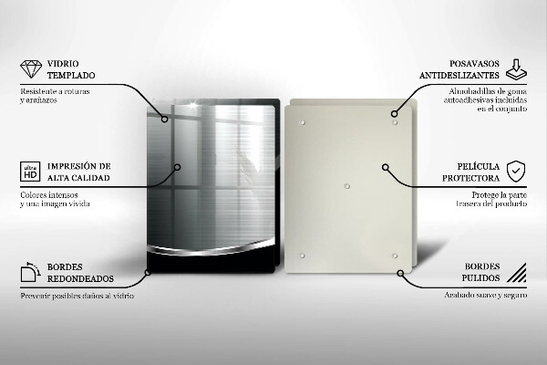 Főzőlap védő üveglap Absztrakció fémmel