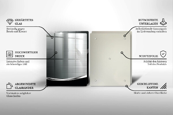 Főzőlap védő üveglap Absztrakció fémmel