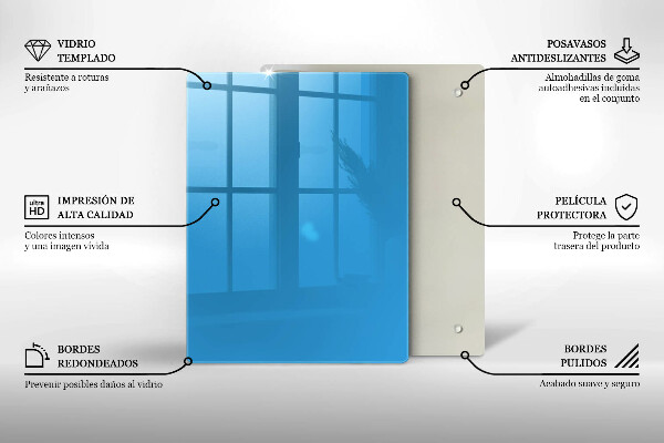 Tűzhely fedőlap Kék szín