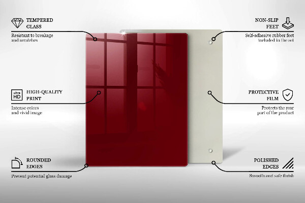 Tűzhely fedőlap Bordó színű