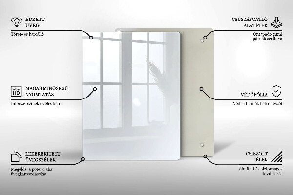 Tűzhely fedőlap fehér szín