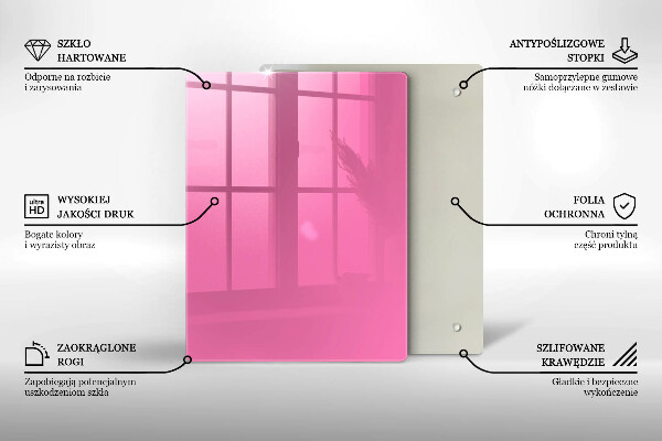 Tűzhely fedőlap Rózsaszín szín