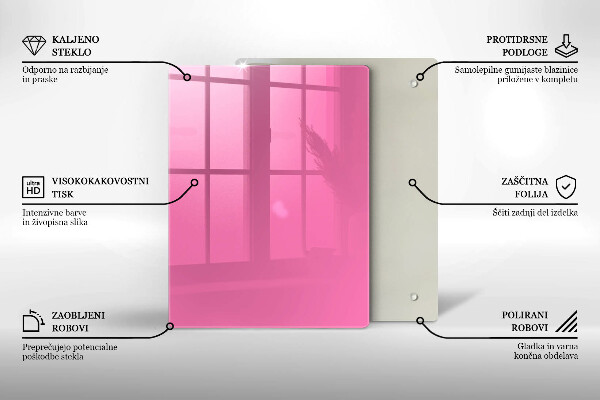 Tűzhely fedőlap Rózsaszín szín