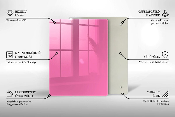 Tűzhely fedőlap Rózsaszín szín