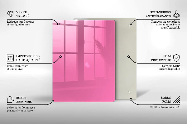 Tűzhely fedőlap Rózsaszín szín