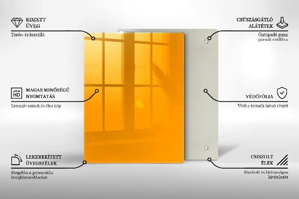 Tűzhely fedőlap Sötét sárga színű