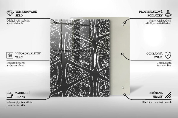 Tűzhely fedőlap Pizza illusztráció