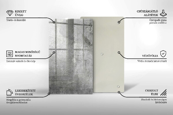 Tűzhely fedőlap Beton textúra