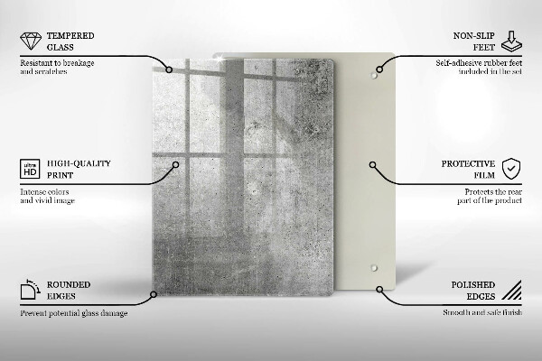 Tűzhely fedőlap Beton textúra