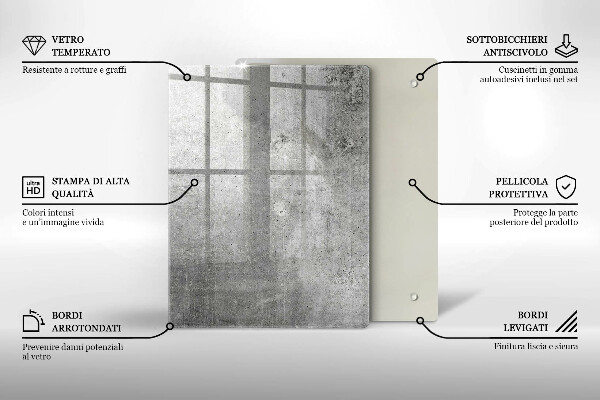 Tűzhely fedőlap Beton textúra