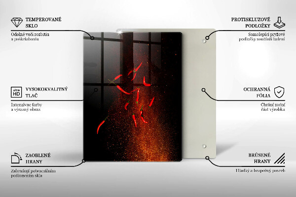 Tűzhely fedőlap Csípős chili paprika