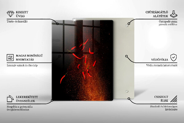 Tűzhely fedőlap Csípős chili paprika