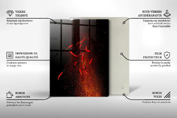 Tűzhely fedőlap Csípős chili paprika