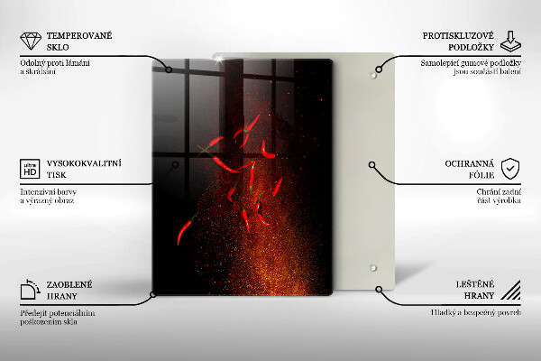 Tűzhely fedőlap Csípős chili paprika