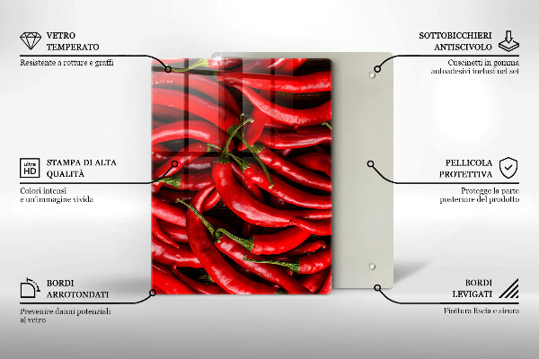 Tűzhely fedőlap Csípős chili paprika