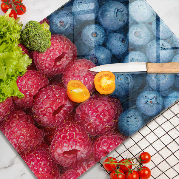 Tűzhely fedőlap Málna és áfonya gyümölcsök