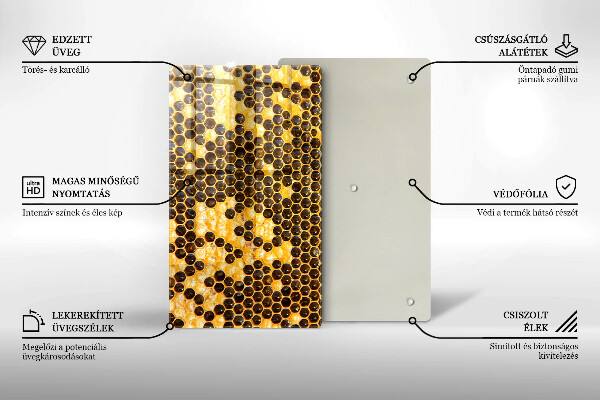 Tűzhely fedőlap Méhsejt