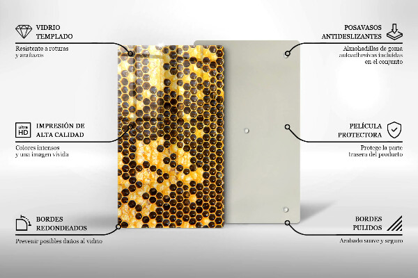Tűzhely fedőlap Méhsejt