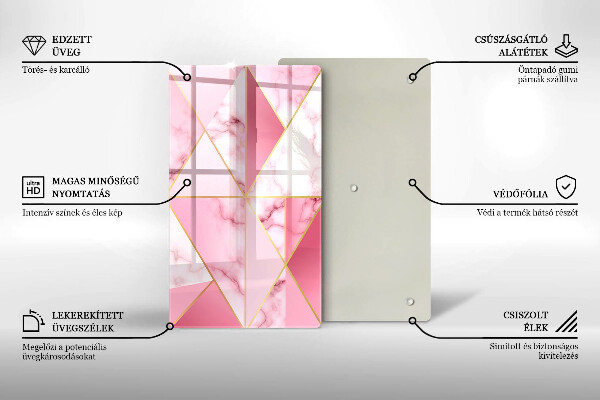 Tűzhely fedőlap Geometrikus márvány