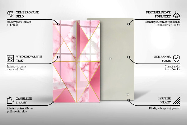 Tűzhely fedőlap Geometrikus márvány