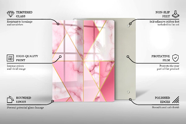 Tűzhely fedőlap Geometrikus márvány