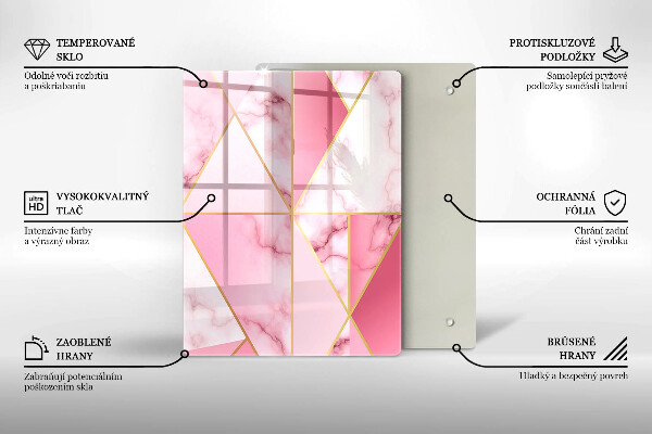 Tűzhely fedőlap Geometrikus márvány