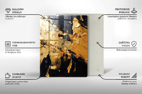 Tűzhely fedőlap Elegáns festék textúra