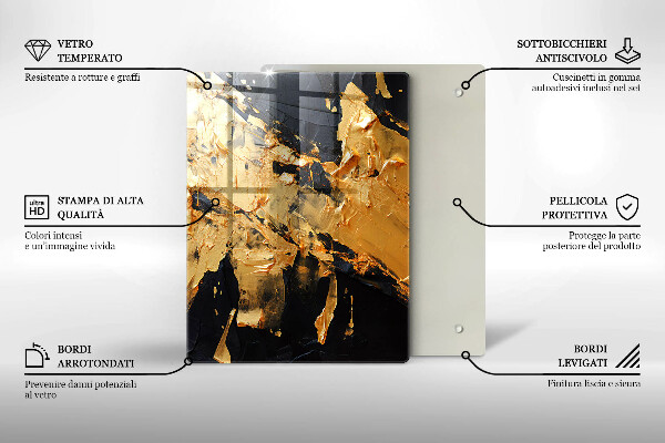 Tűzhely fedőlap Elegáns festék textúra